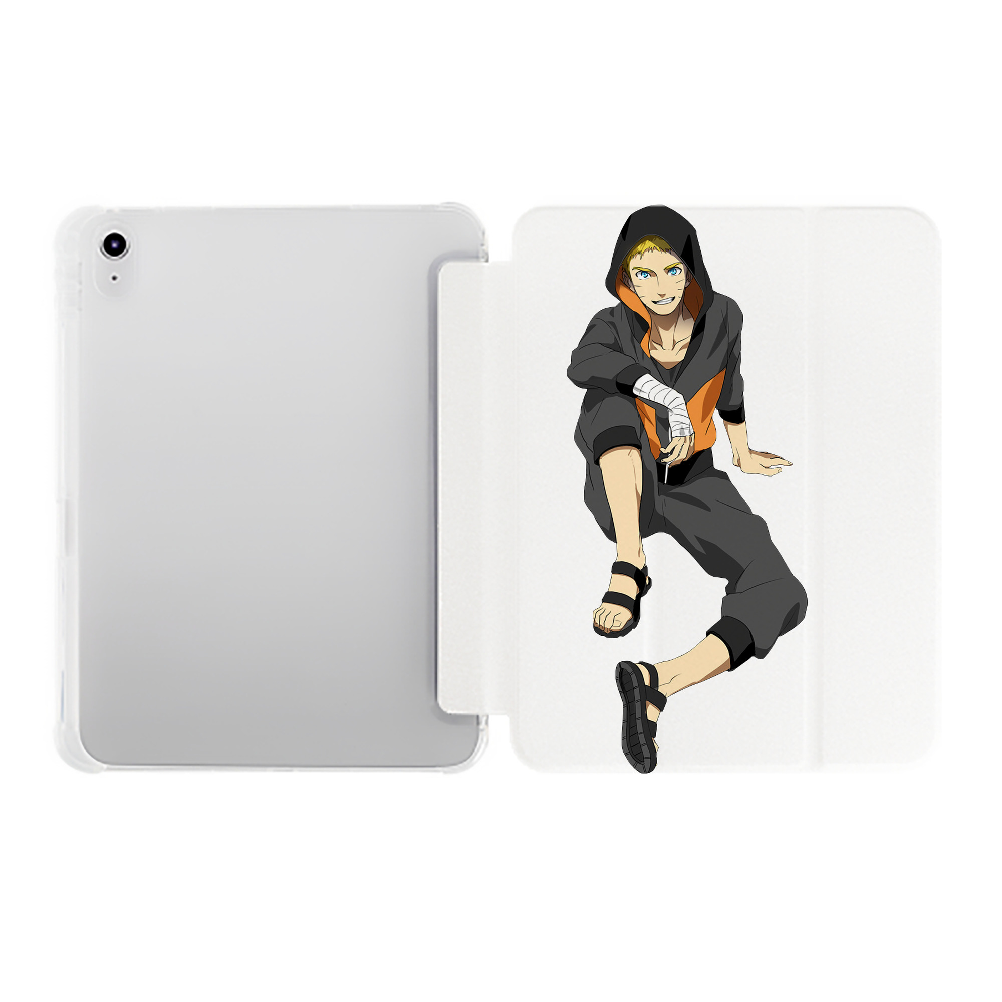 （画像用） NARUTO -ナルト- うずまき ナルト Uzumaki Naruto IPad ケース ペン収納付き 三つ折りスタンド PUレザー×シリコン 対応機種9.5/10.5/10.9インチ